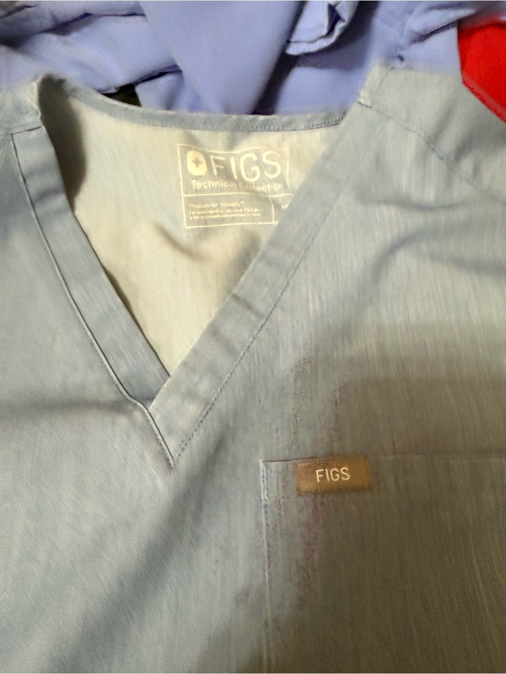 Figs Light Blue Scrub Set Size Medium